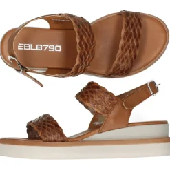 Cognac sandalen