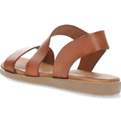 Cognac sandalen
