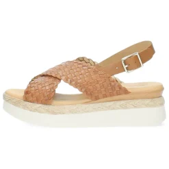 Cognac sandalen