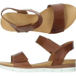 Cognac sandalen