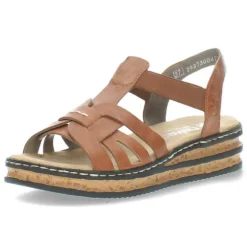 Cognac sandalen