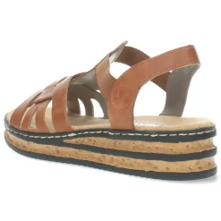 Cognac sandalen