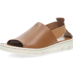Cognac sandalen
