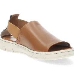 Cognac sandalen