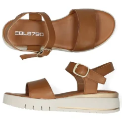 Cognac sandalen