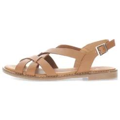 Cognac sandalen