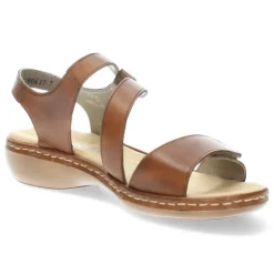 Cognac sandalen