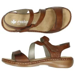 Cognac sandalen