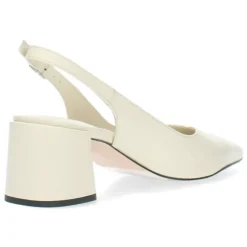 Ecru slingbacks