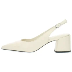 Ecru slingbacks