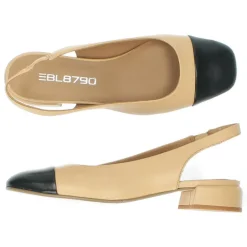 Ecru slingbacks