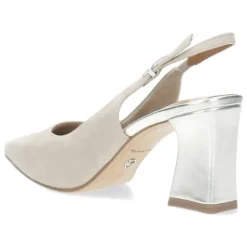 Grijs/beige slingbacks