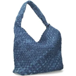 Jeansblauwe shopper
