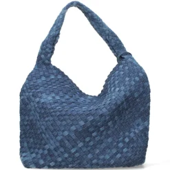 Jeansblauwe shopper