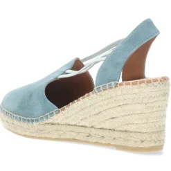 Jeansblauwe sleehakken