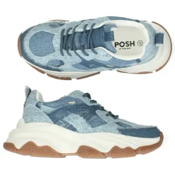 Jeansblauwe sneakers