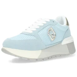 Lichtblauwe plateau sneakers