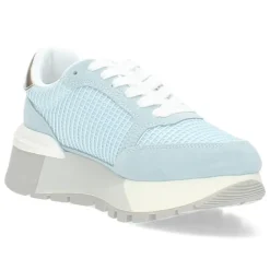 Lichtblauwe plateau sneakers