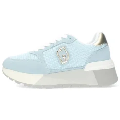 Lichtblauwe plateau sneakers