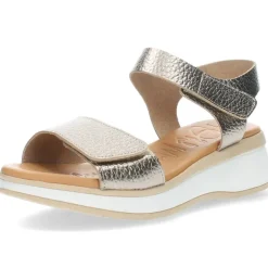 Metallic bronzen sandalen