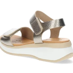 Metallic bronzen sandalen