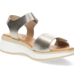 Metallic bronzen sandalen