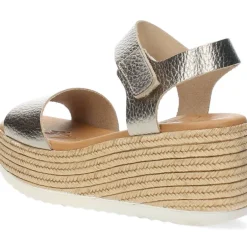 Metallic bronzen sandalen