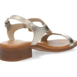 Metallic bronzen sandalen