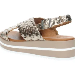 Metallic bronzen sandalen