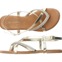 Metallic gouden sandalen