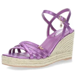 Metallic paarse sandalen