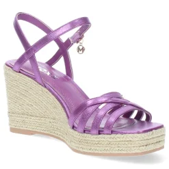 Metallic paarse sandalen