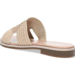 Metallic rosé slippers