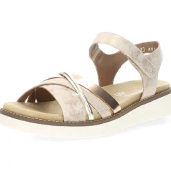 Metallic roze sandalen