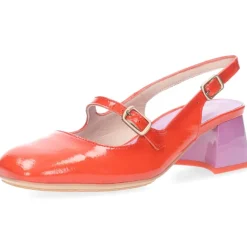 Rode mocassins op hak