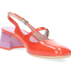 Rode mocassins op hak