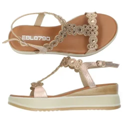 Rosé gouden sandalen