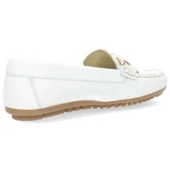 Witte mocassins