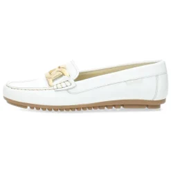 Witte mocassins