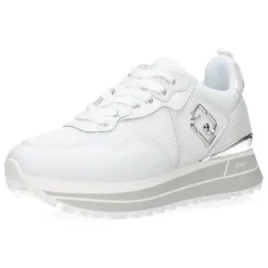 Witte plateau sneakers