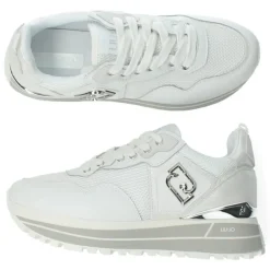 Witte plateau sneakers