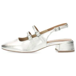 Zilveren slingbacks