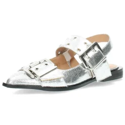 Zilveren slingbacks