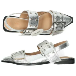 Zilveren slingbacks