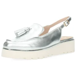 Zilveren slingbacks